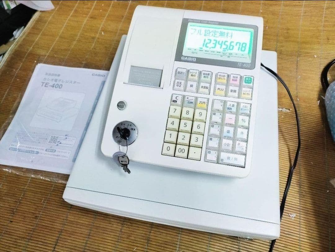 カシオレジスター　TE-400　フル設定無料　PC連携売上管理　131313
