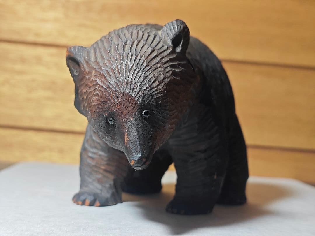 熊　木彫り　八雲　やくも　朴瑩 中里伊三郎　 北海道　民芸　　　希少