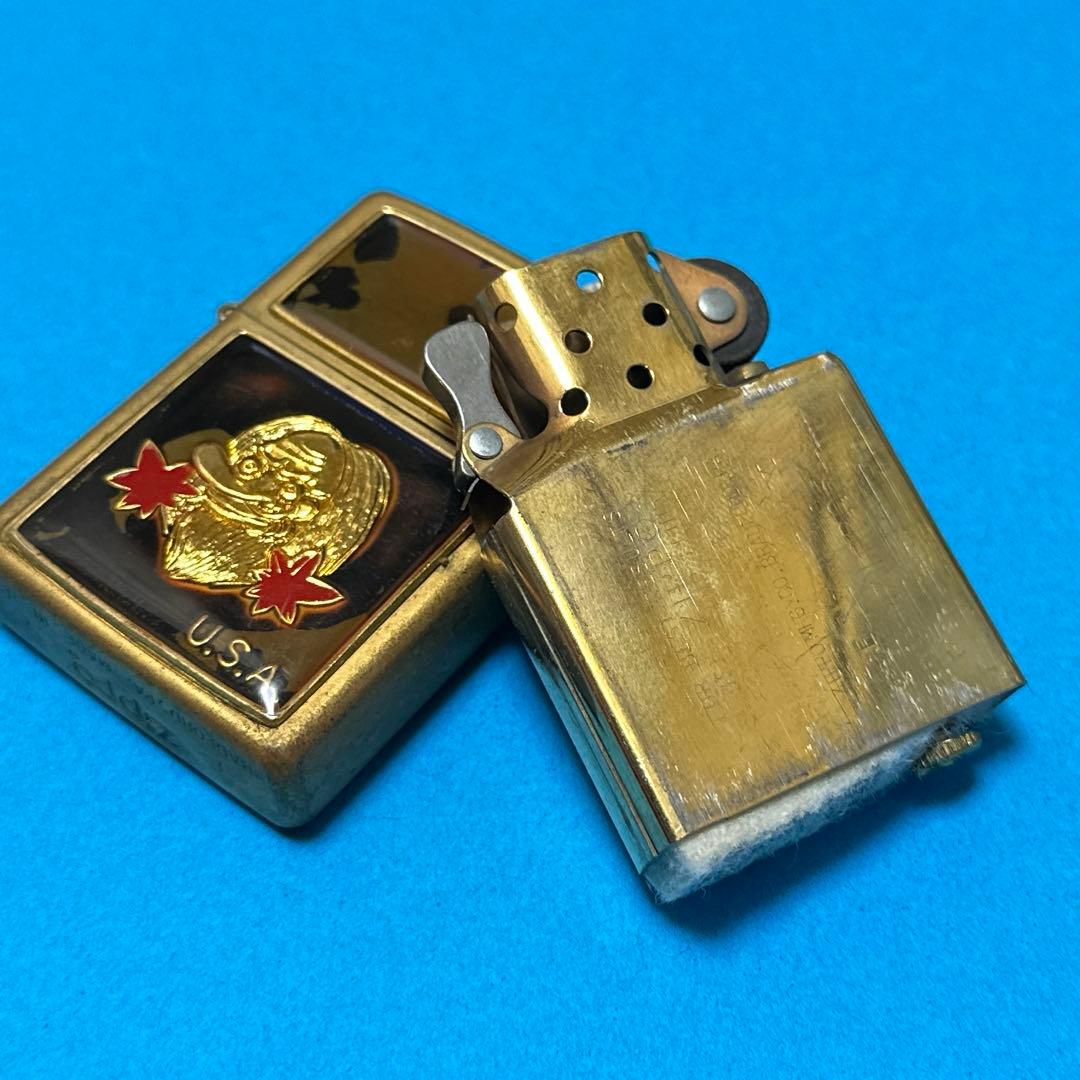 新品ビンテージ ZIPPO 天狗ブラスー貼り 1994年型