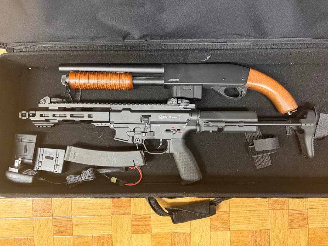 M4スタイル 電動ガン バッテリー付きエアガン2本セット