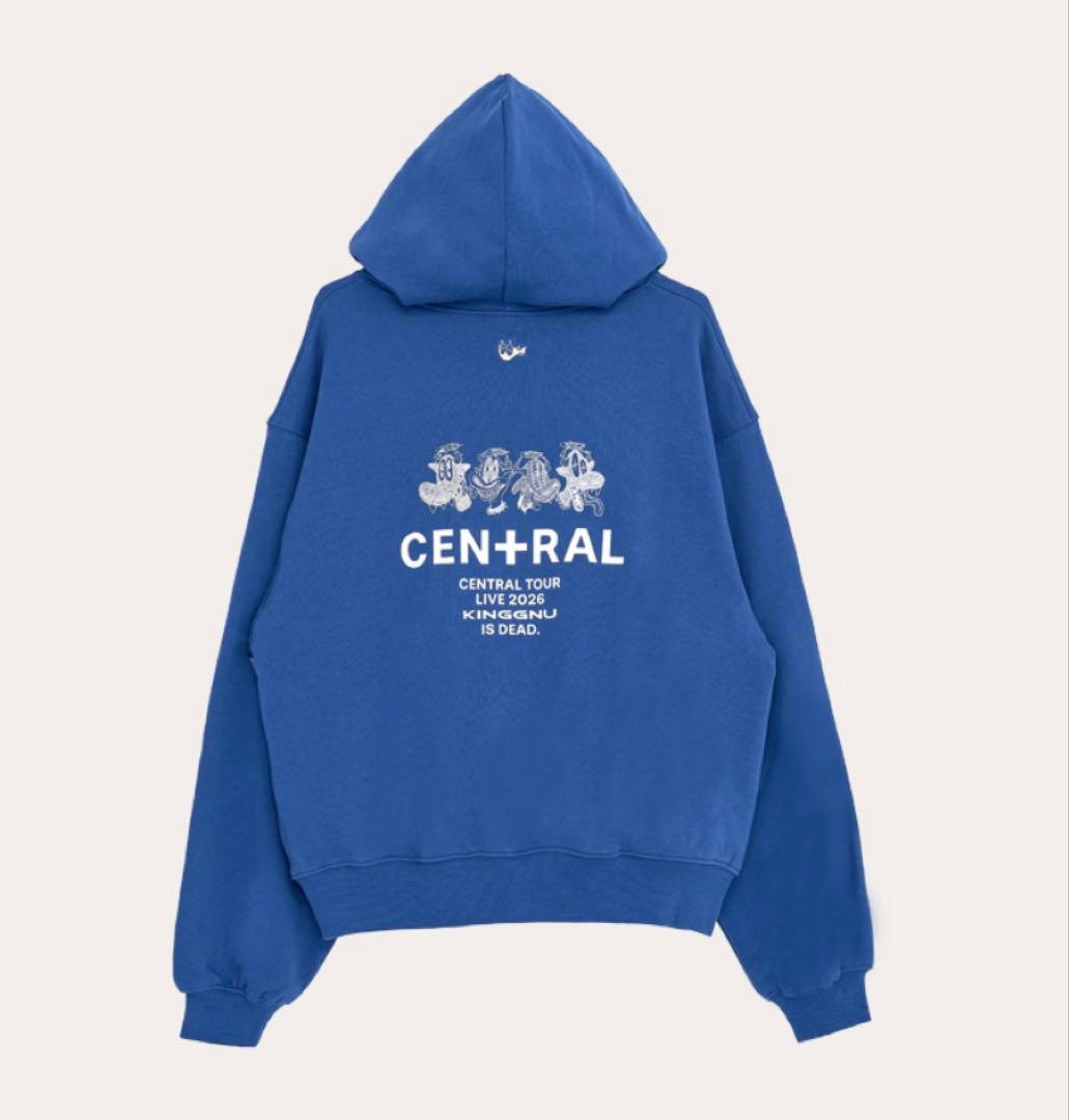 KingGnuCEN+RAL KGISDEADHOODIEフーディパーカーブルー