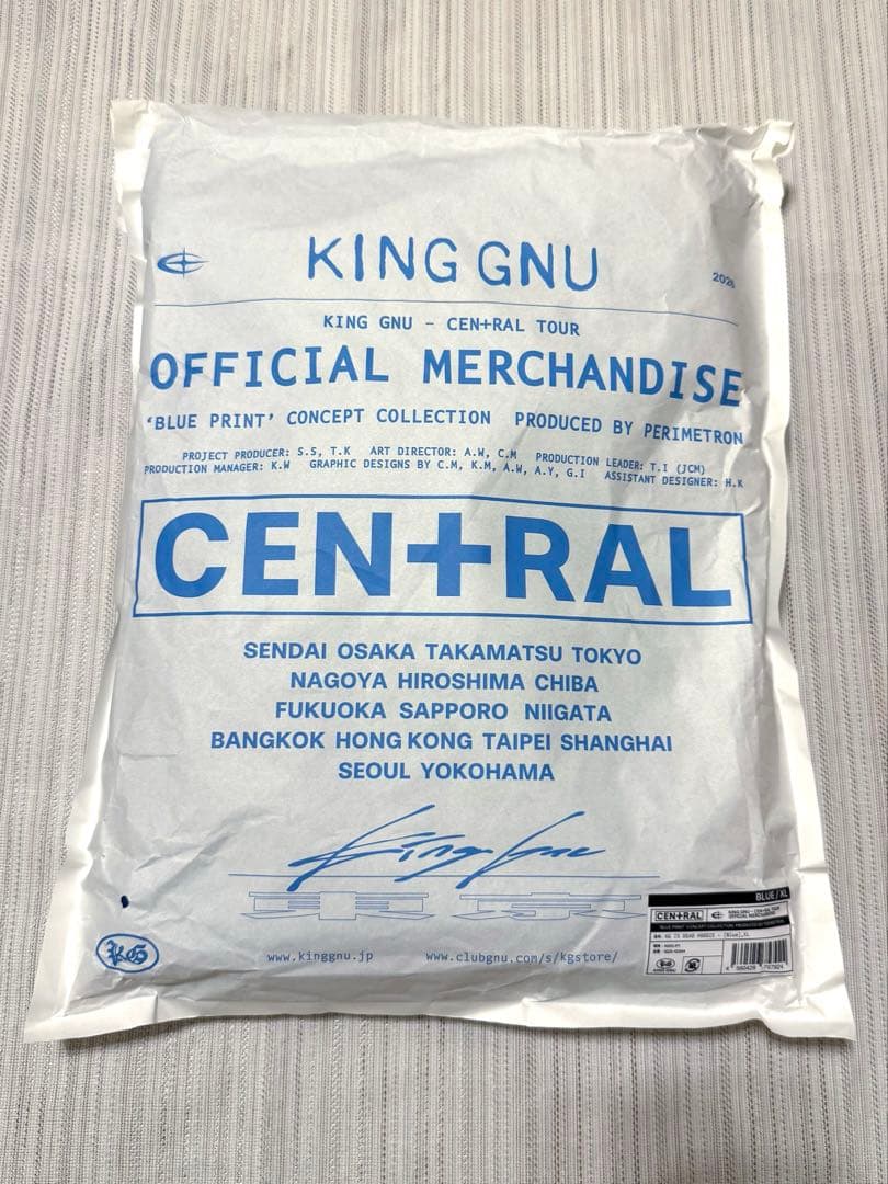 KingGnuCEN+RAL KGISDEADHOODIEフーディパーカーブルー