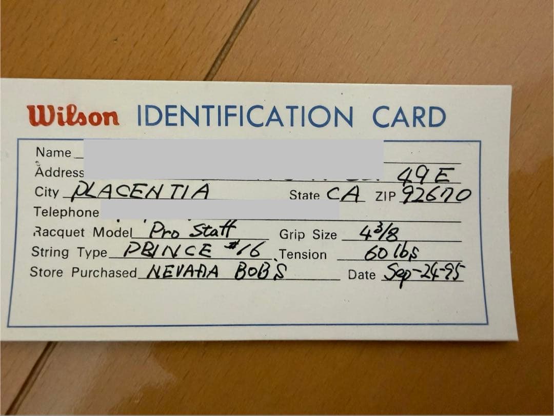Wilson Pro Staff 85 名機 1995 USA購入