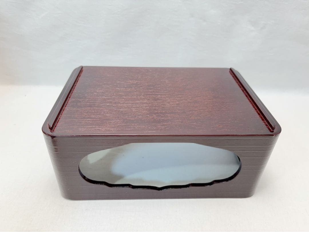 ほぼ未使用 茶道具溜塗 香狭間透煙草盆 玄々斎好写 雪月花火入 灰吹 キセル紙箱