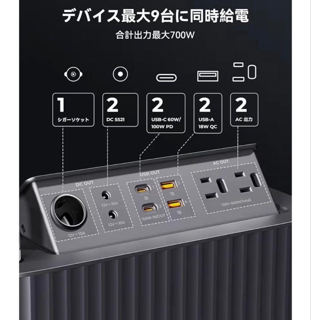 お買い得‼️新品 ポータブル電源 収納577.2Wh 大容量 バックアップ電源