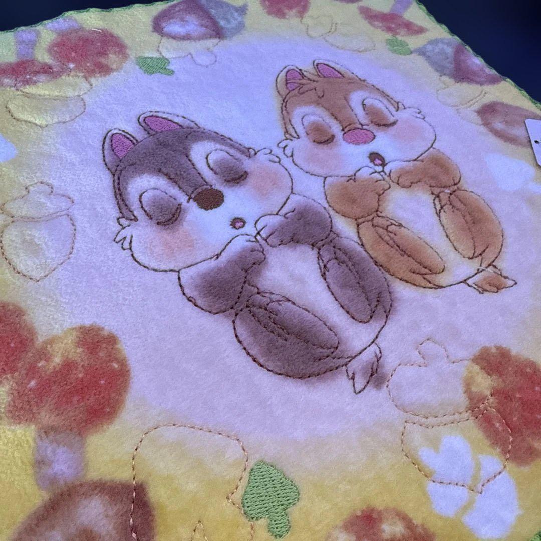 チップとデール 全面刺繍　 ハンドタオル ミニタオル 約25cm