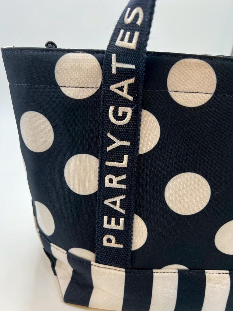 【美品】パーリーゲイツ　カートバッグ　ゴルフバッグ　ドット　ネイビー
