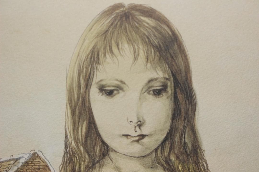 藤田嗣治 エスタンプリトグラフ「少女」 2/250