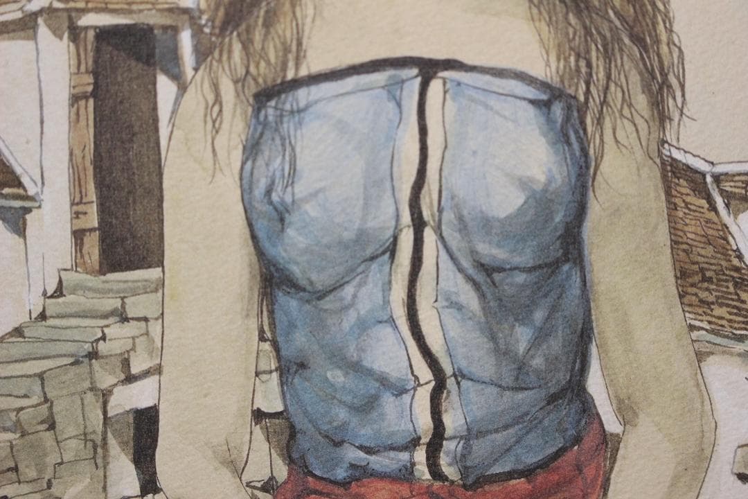 藤田嗣治 エスタンプリトグラフ「少女」 2/250