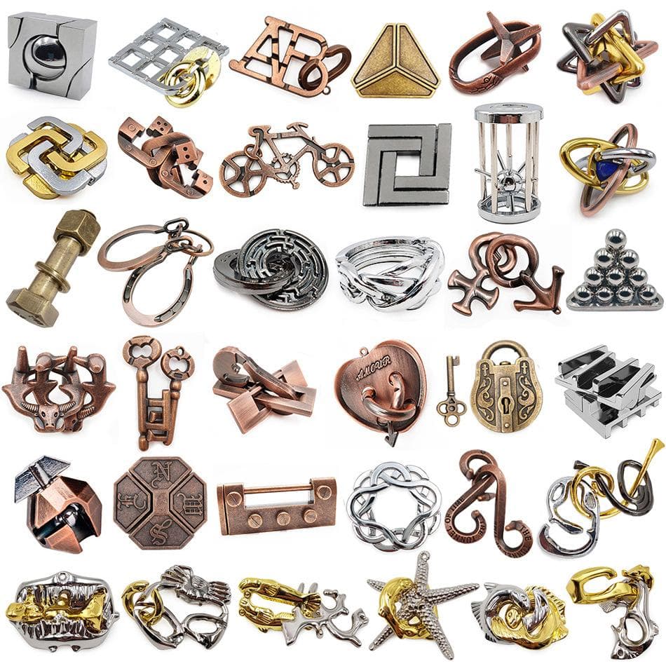 【大ボリューム！】知恵の輪 豪華65点程度 メタルパズル 知育玩具 脳トレ