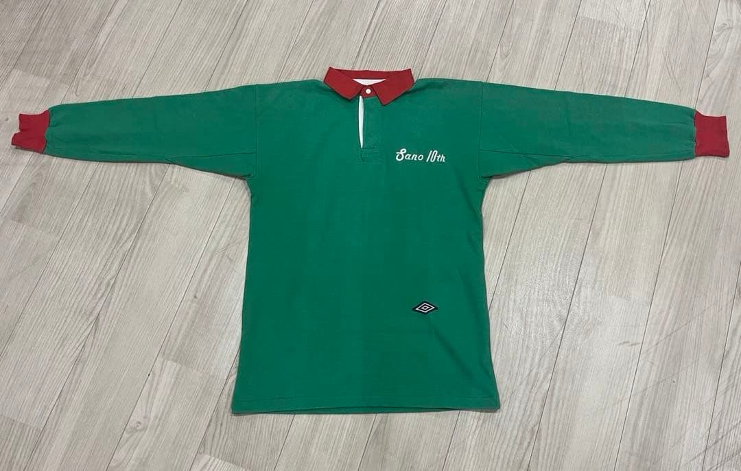 UMBRO スズキスポーツ　ラガーシャツ　日本製　レア　古着　ヴィンテージ　緑