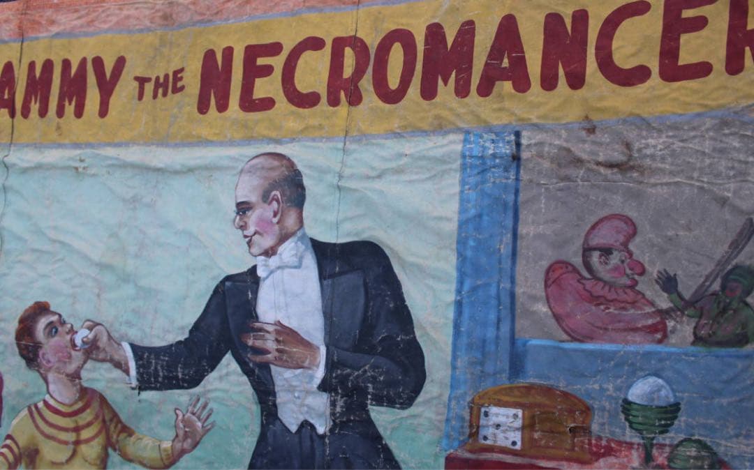 アンティーク　ビンテージ　サーカスバナー　フリークス　1940's 看板