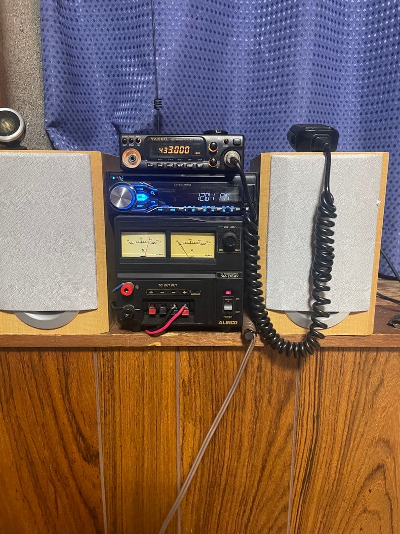 FT-715 FM受信機セット カロッツエリアCD 三洋箱型スピカー