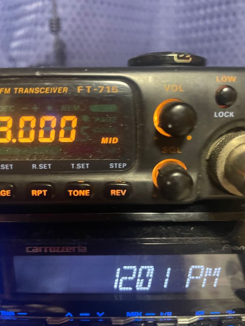 FT-715 FM受信機セット カロッツエリアCD 三洋箱型スピカー