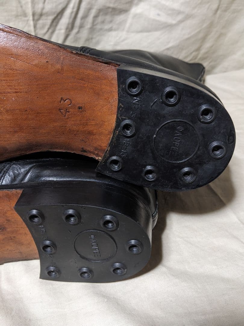 本革半長靴　ブーツ　日本海軍　第三種軍装タイプ　白バイ　コスプレ　本皮　27