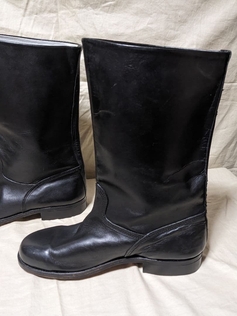本革半長靴　ブーツ　日本海軍　第三種軍装タイプ　白バイ　コスプレ　本皮　27