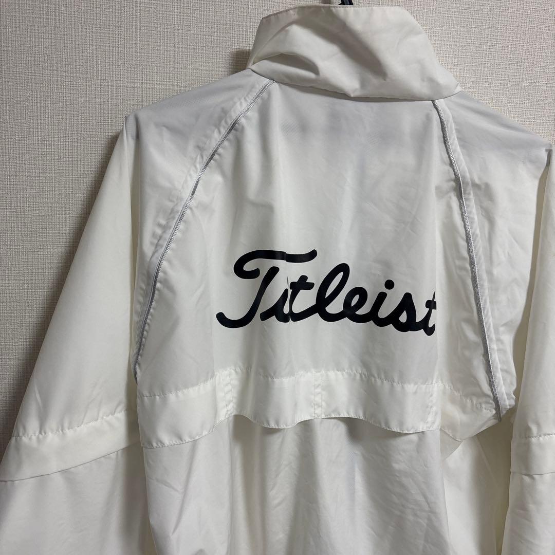 Titleist レインウェアセット白ジャケット黒パンツズボンLLタイトリスト