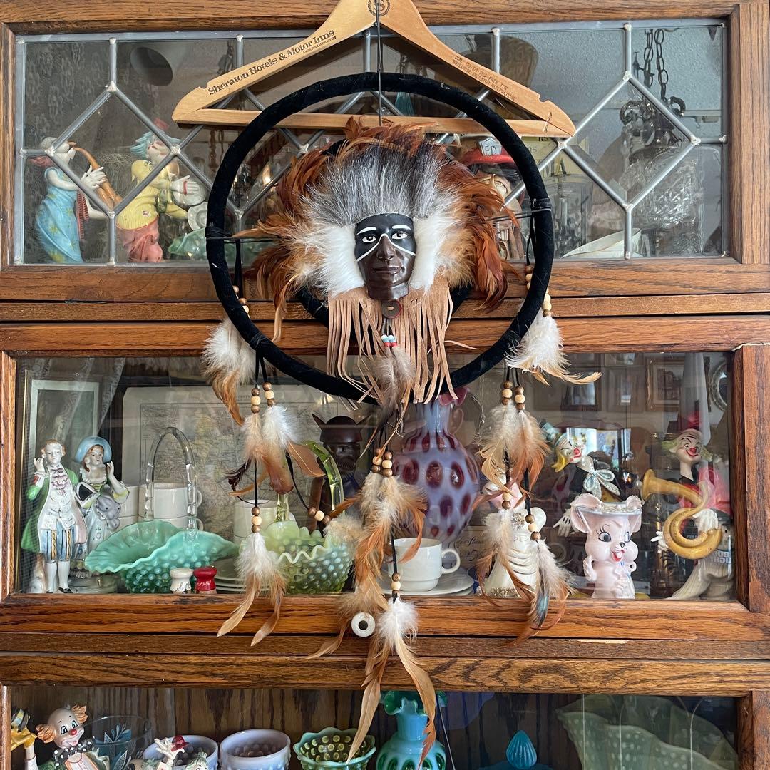 超レア！70's〜ネイティブアメリカン インディアン顔ドリームキャッチャーナバホ