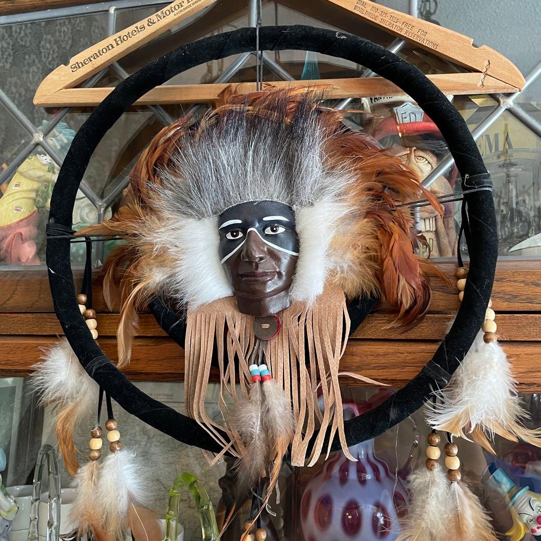 超レア！70's〜ネイティブアメリカン インディアン顔ドリームキャッチャーナバホ