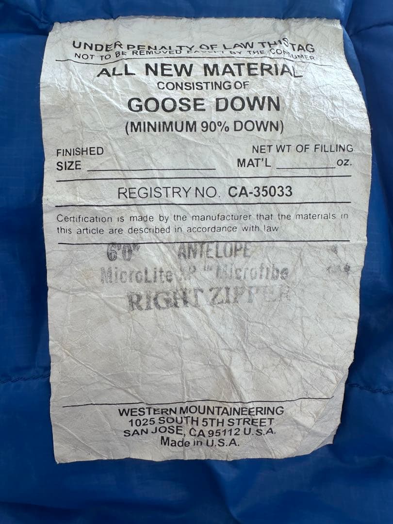 WESTERN MOUNTAINEERING ANTELOPE 6′0″