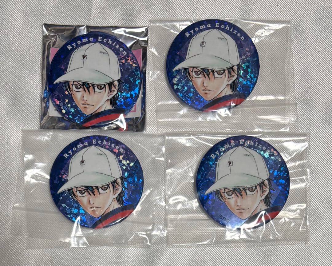 新テニスの王子様　テニプリ　越前リョーマ　キラキラ缶バッジ　おてふぇす