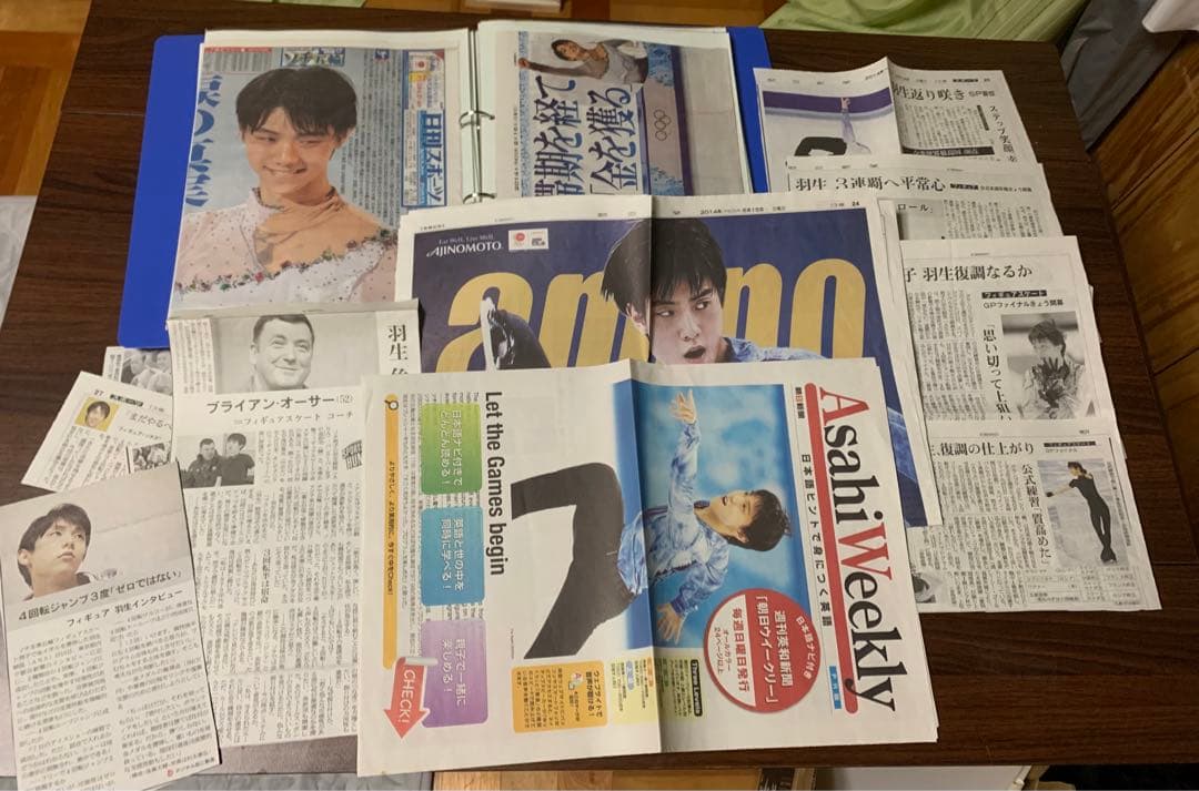 羽生結弦　新聞切り抜き、雑誌　まとめ売り　2014年中心