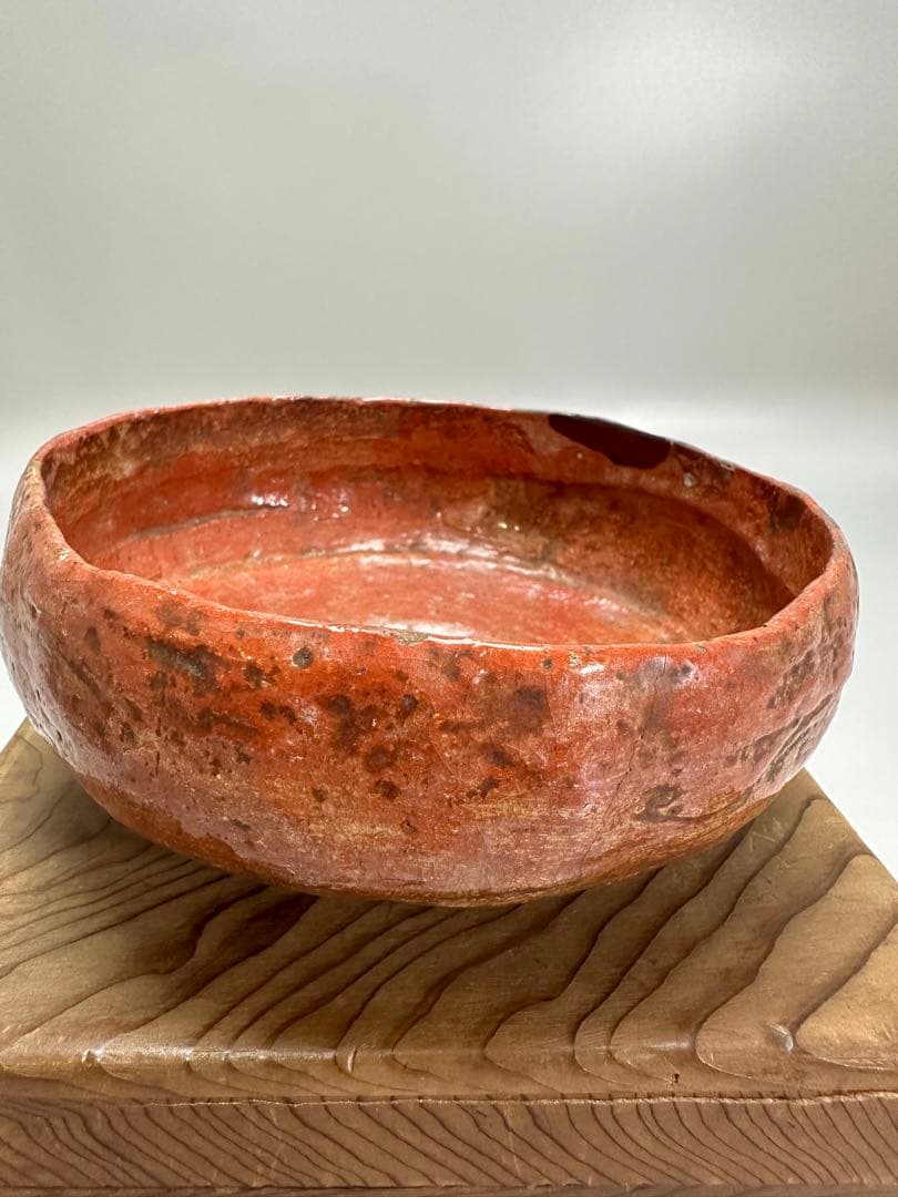 茶道具 時代 赤楽 平 茶碗 裂袋