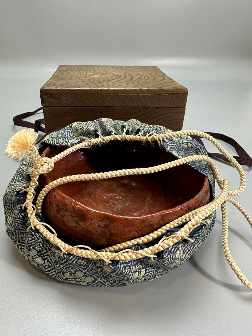 茶道具 時代 赤楽 平 茶碗 裂袋