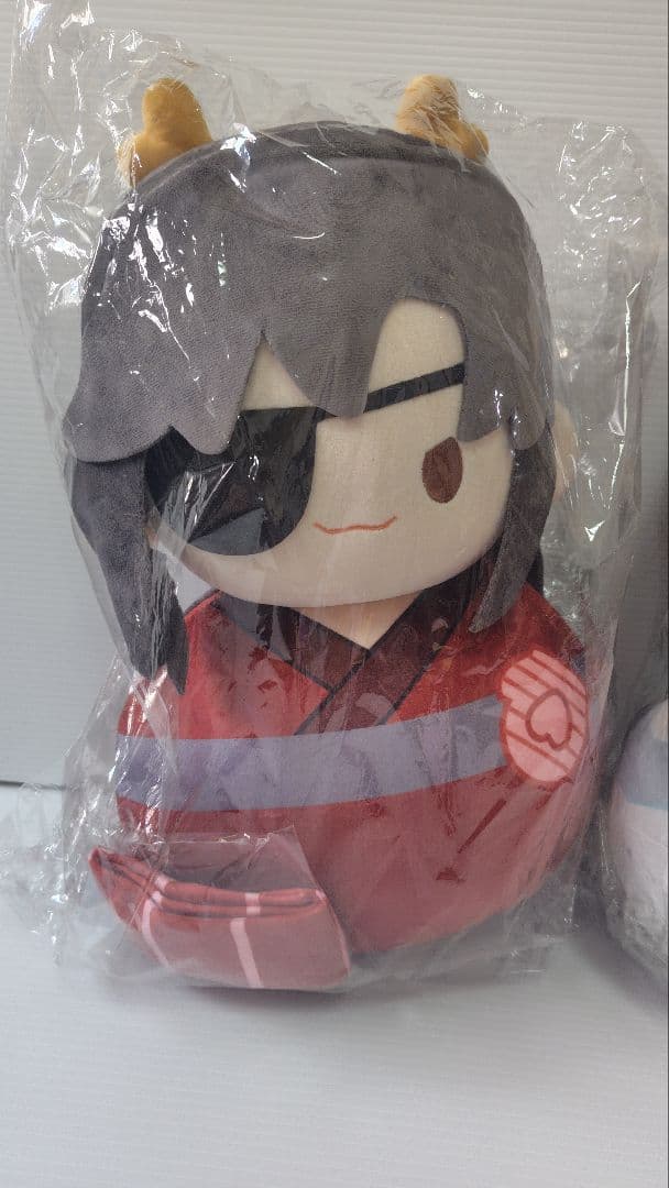 天官賜福（てんかんしふく）龍賀新禧シリーズ 40cmだるまぬいぐるみ　2体セット