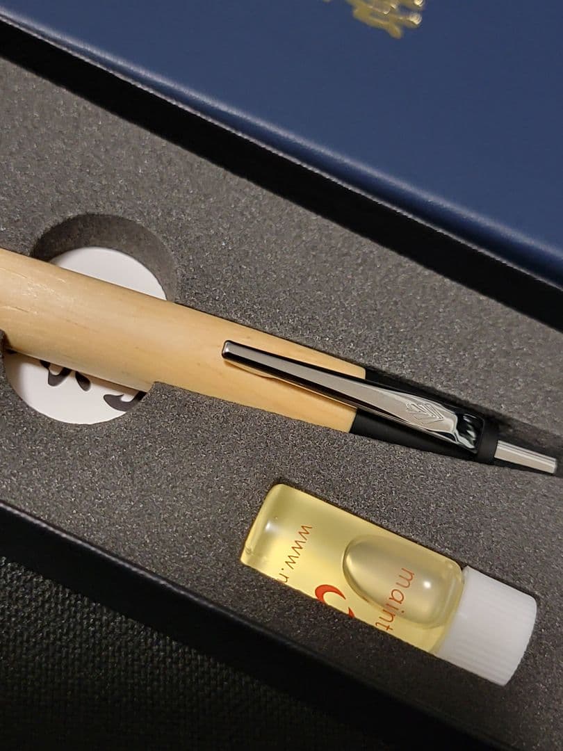 新品　野原工芸　アカマツ（月山松）ボールペン　シルバー金具