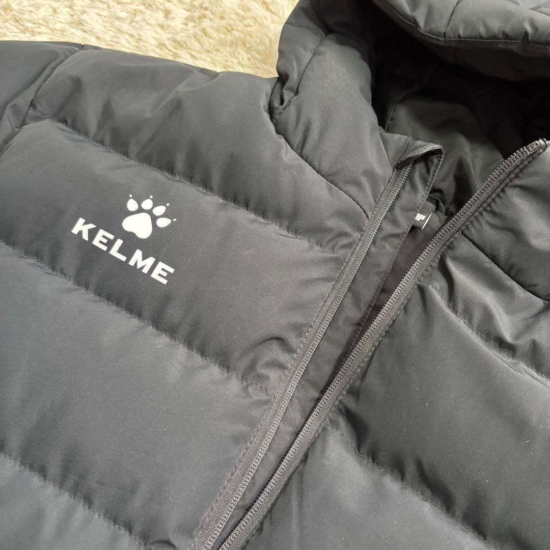 美品　KELME ダウンジャケット　中綿　ハーフコート　黒　XXL