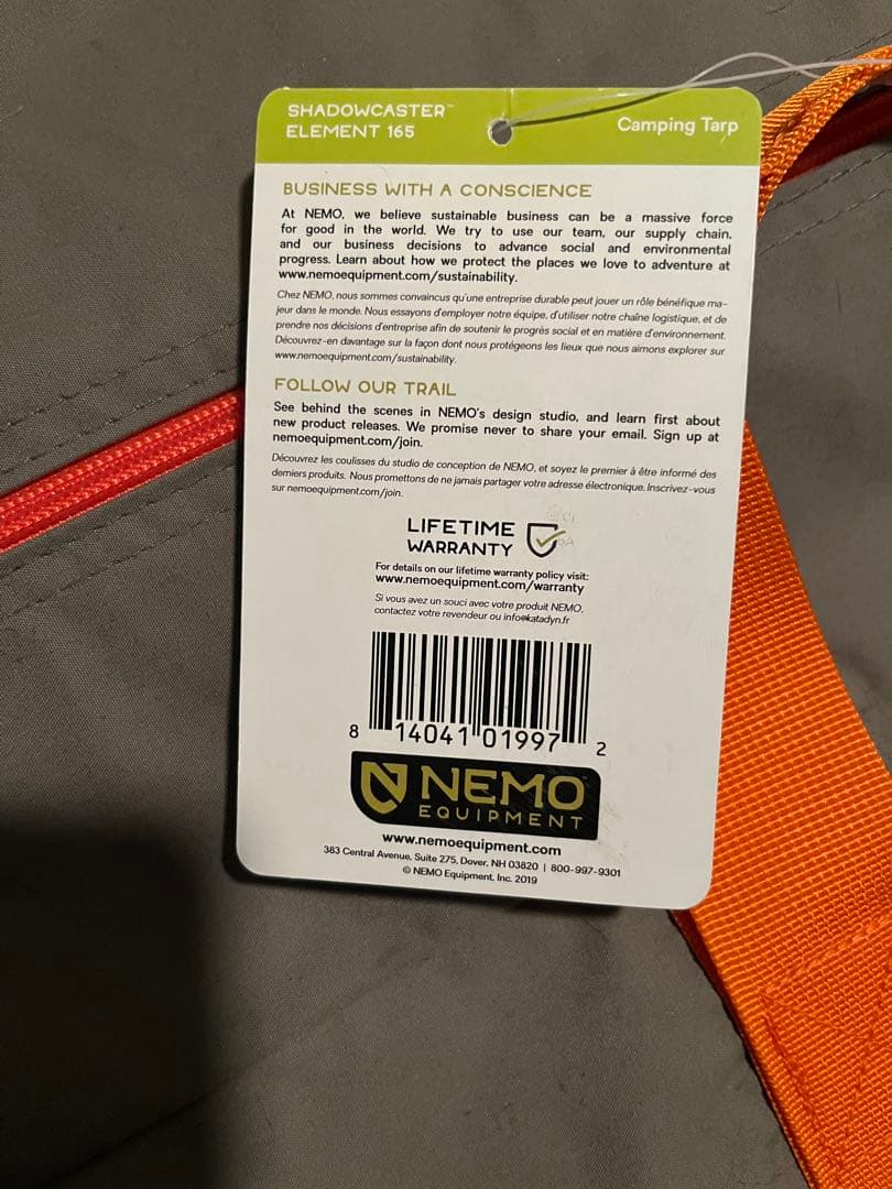 3/18まで特価 【美品】タープ NEMO シャドウキャスター165