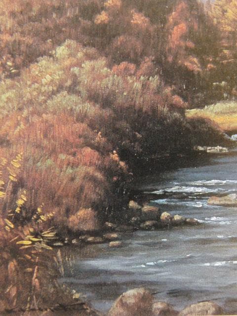 鎌田勝美、白馬残雪、希少な額装用画集より、新品高級額装付、状態良好