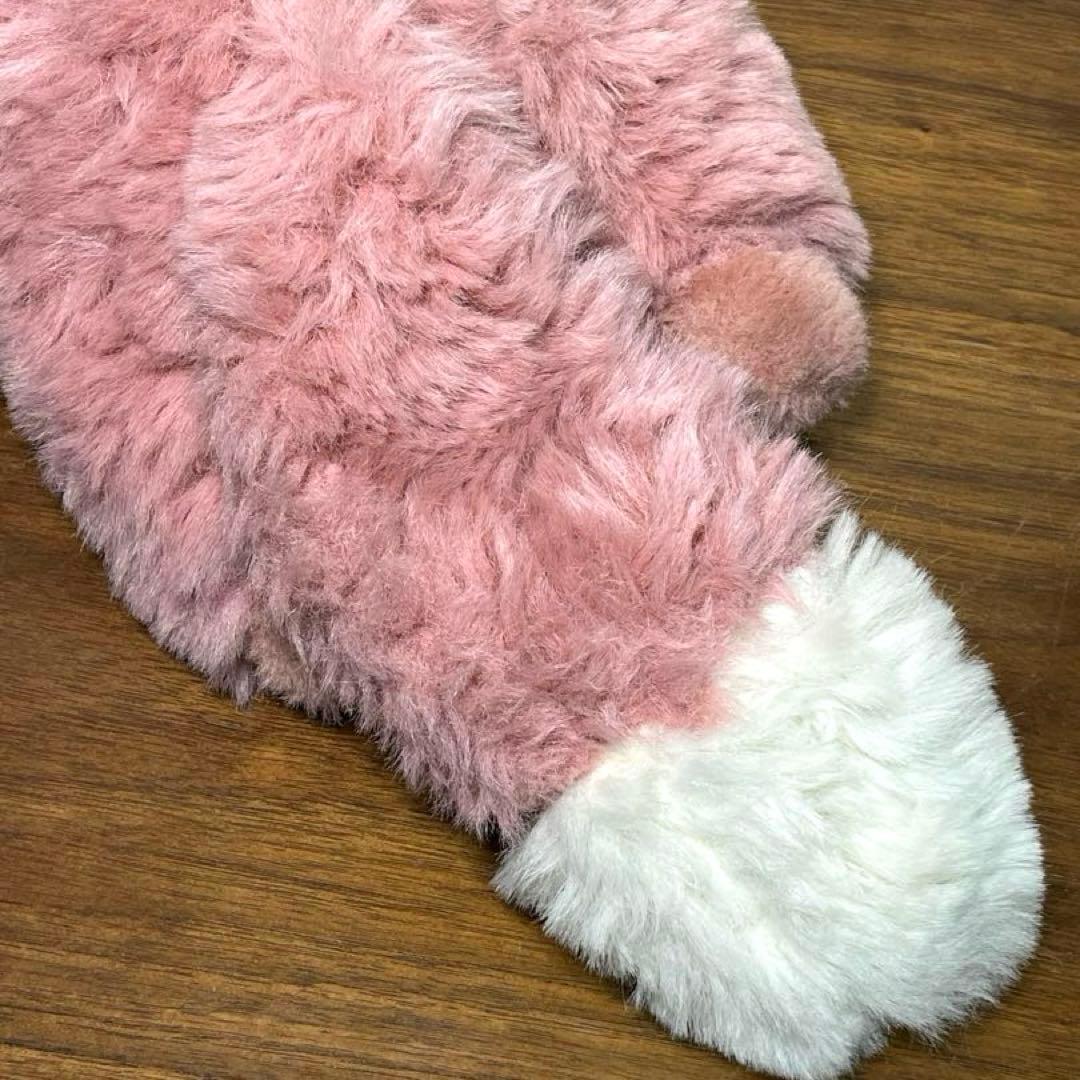 ぬいぐるみの三英 たぬき？　あらいぐま？ ピンク　昭和レトロ　当時物　日本製