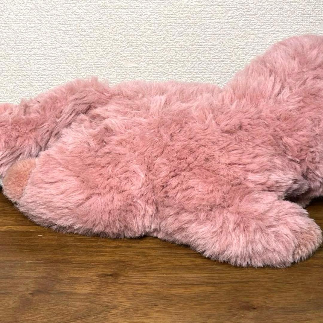 ぬいぐるみの三英 たぬき？　あらいぐま？ ピンク　昭和レトロ　当時物　日本製