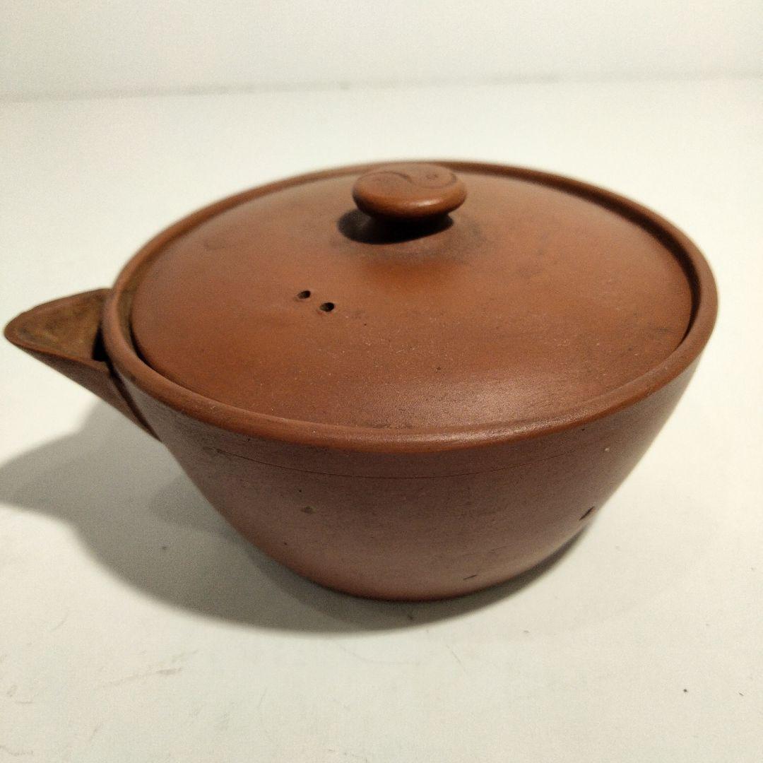 m240-4 中国古玩 時代唐物 朱泥 紫砂 太極図摘 宝瓶 急須 煎茶道具　D