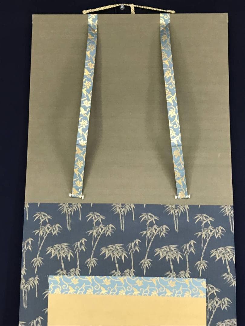 作者不詳/田家雀図/竹に雀図/花鳥図/掛軸☆宝船☆AD-405