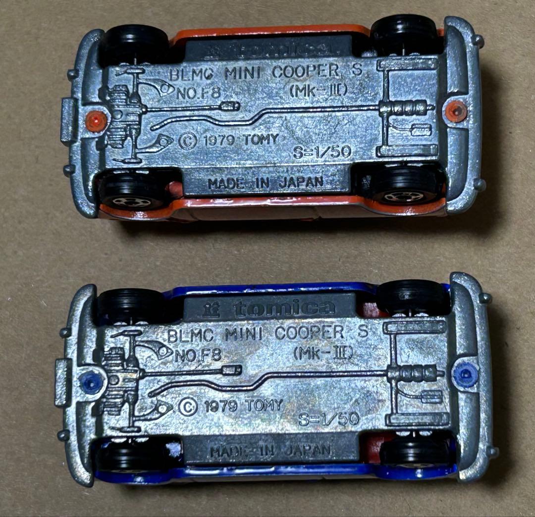 日本製 トミカ ミニクーパー オレンジ ブルー 2台セット