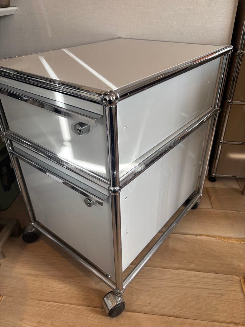 USM ハラー システム 2段 ロールボーイ デスク ワゴン　グレー