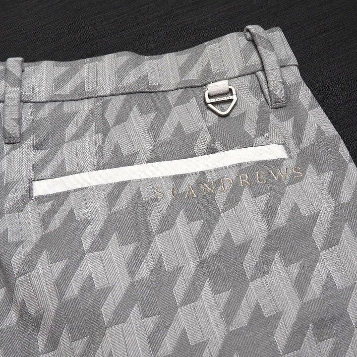 新品 セントアンドリュース ラメジャガード パンツ 定価39600円 灰 M