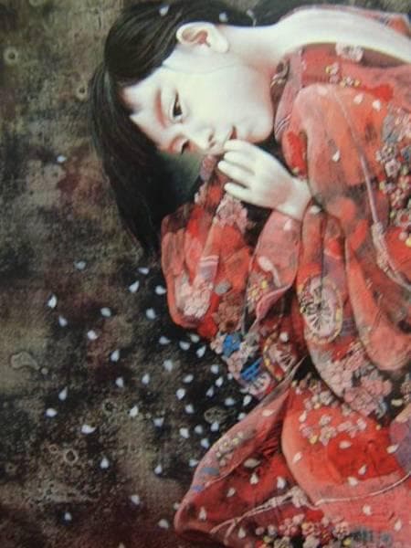 智内兄助、kyosuke、落花、新品額装付、画集画、状態良好