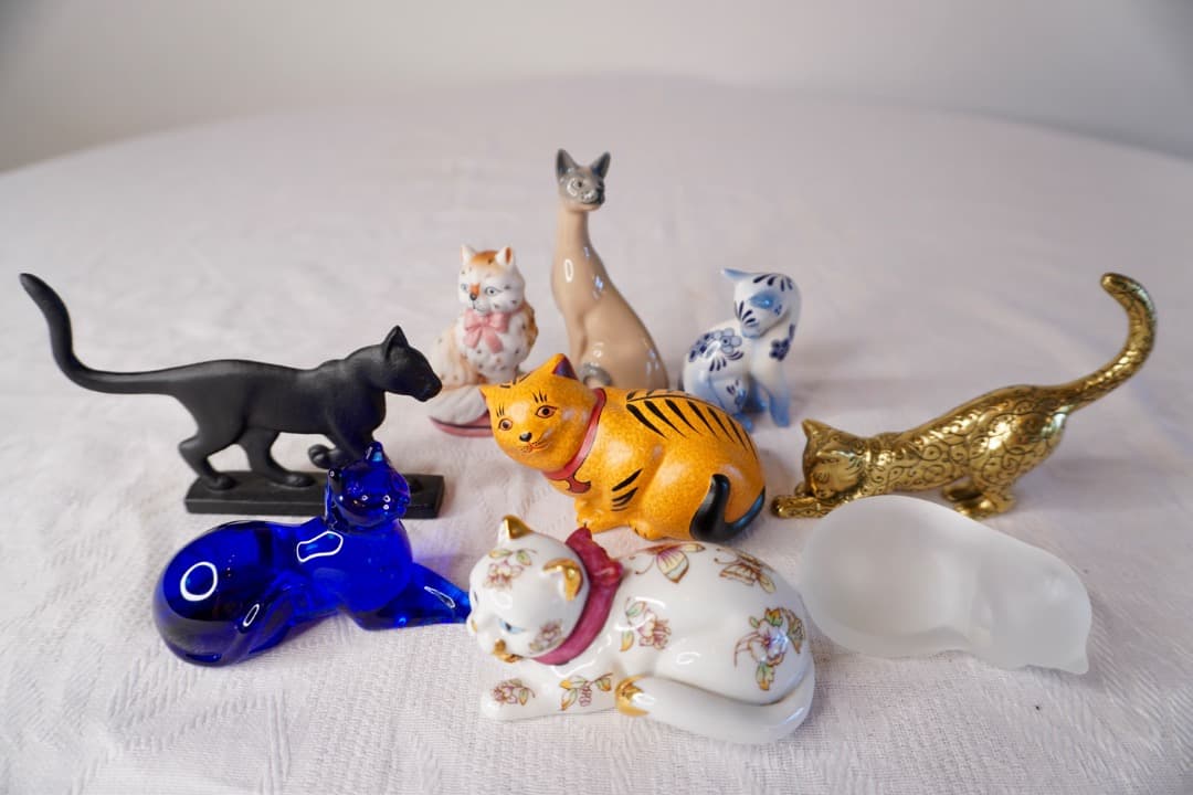 Franklin Mint Curio Cabinet Cats 9体セット