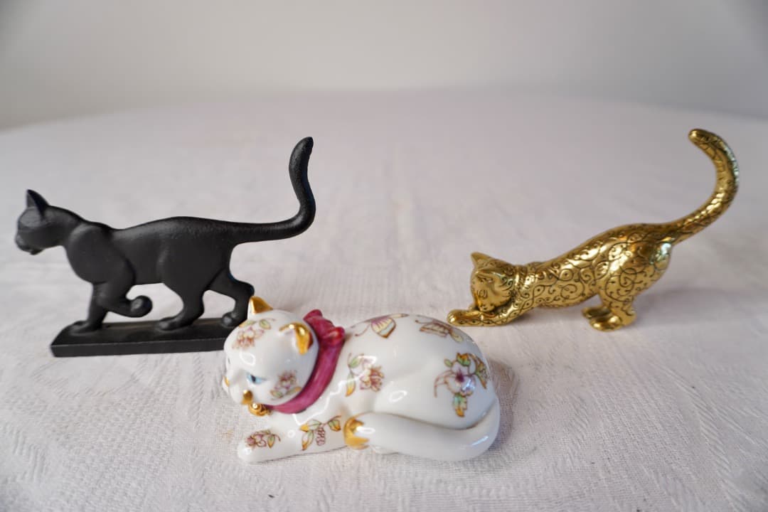 Franklin Mint Curio Cabinet Cats 9体セット