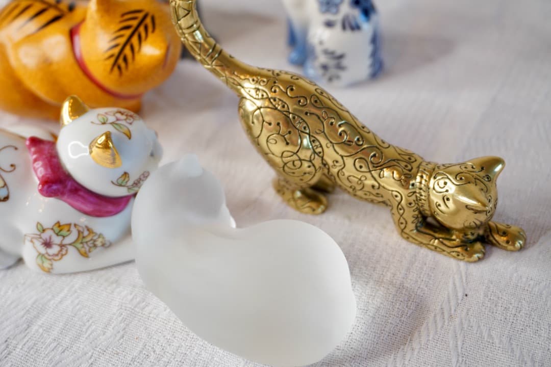 Franklin Mint Curio Cabinet Cats 9体セット