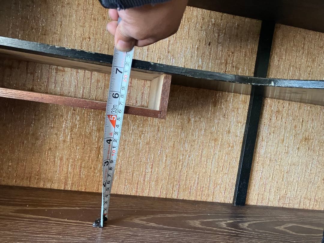 昭和レトロな木製ガラス扉キャビネット