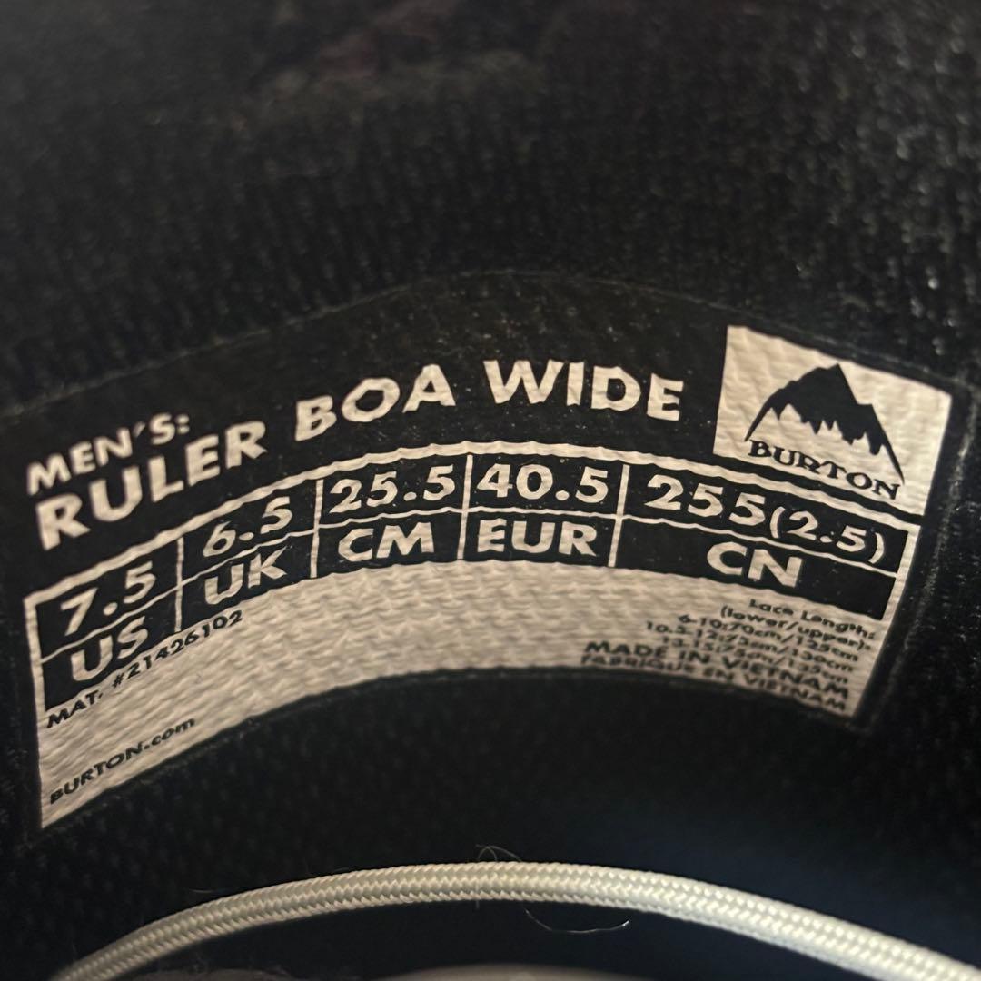 メンズスノーボードブーツ　BURTONバートン　ルーラー　ダブルボア25.5cm
