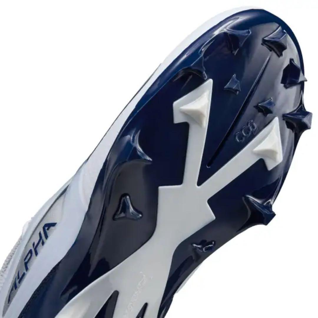 ナイキ 26.5 アルファメナス プロ アメフト スパイク シューズ 靴 白 紺