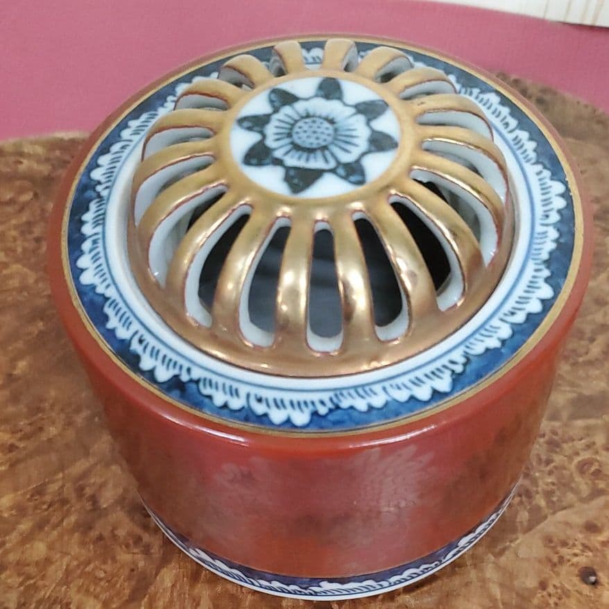 九谷焼 赤絵 香炉