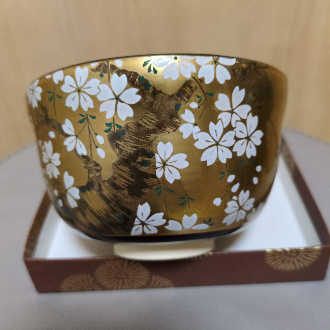 茶道具　京焼　宮地英香作　金地仁清写　枝垂桜