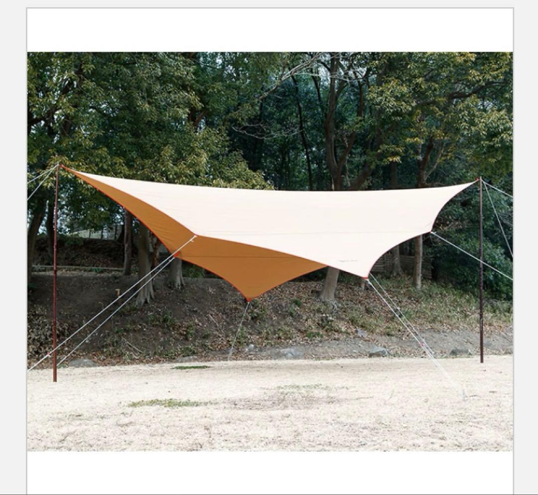 【美品】テンマク 焚き火タープ TCウィング ポール付